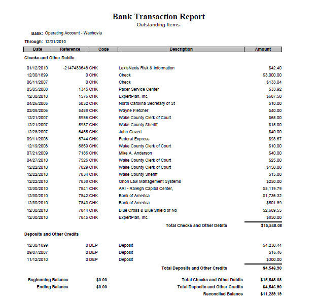 bankrecreport