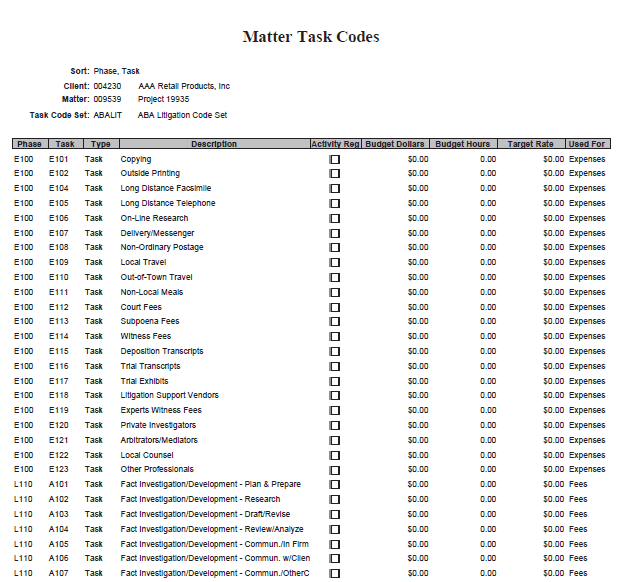 mattertaskcodes