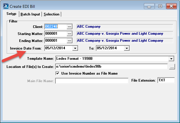 EDI Setup Tab